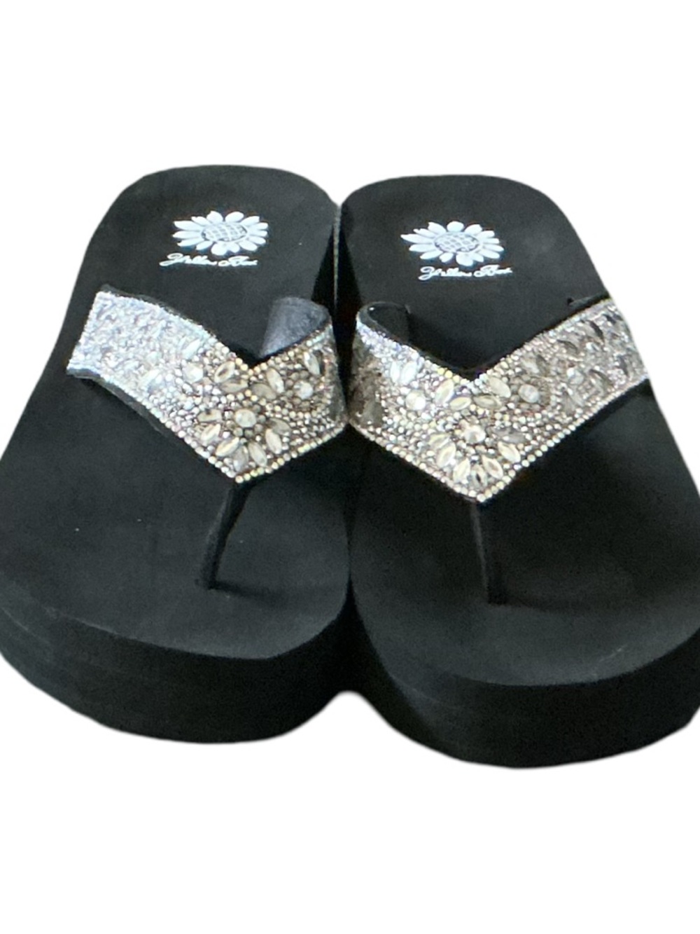YELLOW BOX ROSANA WEDGE SANDAL COLOR CLEAR MEDIUM WIDTH NEW IN BOX - Picture 6 of 9
